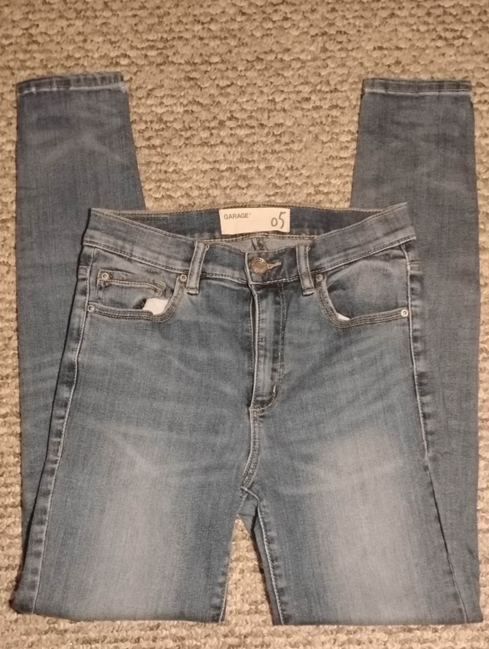Garage Light Blue Skinny Jeans